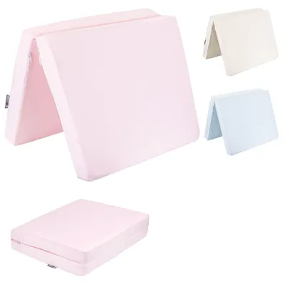 Obrázek produktu pro Skládací matrace do dětské postýlky Kikkaboo Mini Dream Big 80 x 45 x 5 cm, snímatelný potah, růžová