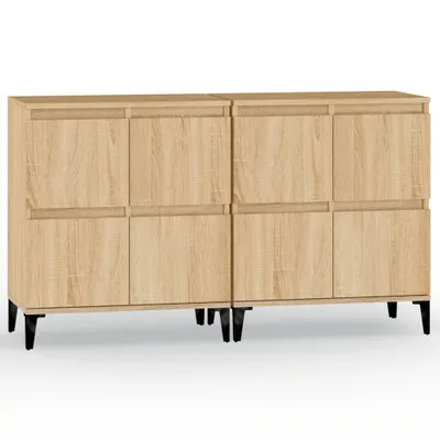 Produktbild von Sideboards 2 Stk. Sonoma-Eiche 60x35x70 cm Holzwerkstoff