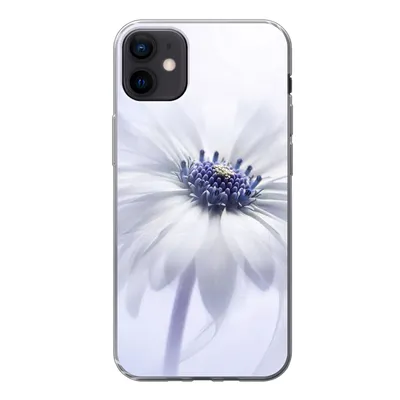 Produktbild von MuchoWow® Handyhülle Schutzhülle Hülle für iPhone 12 mini Blume - Abstrakt - Weiß Silikon Softcase Handy Hülle - Bild