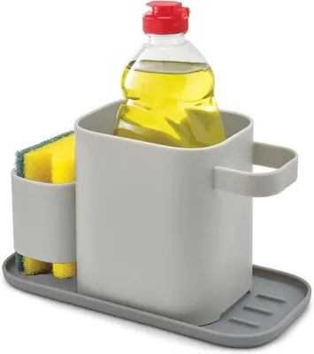 Produktbild von Famanu Spülbecken Organizer mit Sponshalter - graue Ausführung