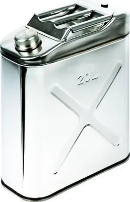 Produktbild von PERFECTUM Edelstahlkanister 20 Liter, Wasserkanister, Benzin, Öl – NEU mit Schraubverschluss & Entlüftung