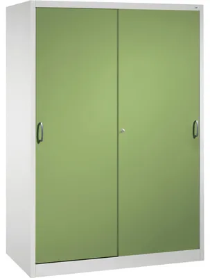 Produktbild von Werkzeugschrank 216900S10098 Schiebetür 1950x1600x600mm lichtgrau/resedagrün