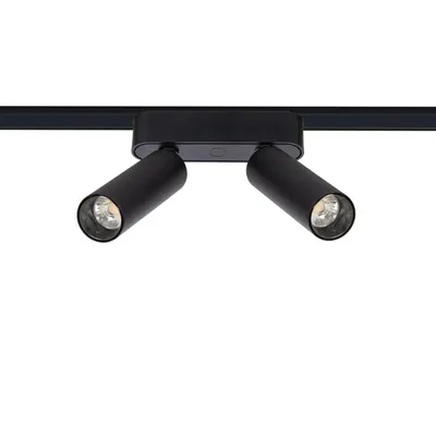 Produktbild von LED-Strahler Doppelt für Magnetschiene 25mm SuperSlim 14W 48V Schwarz  4000K Neutralweiß