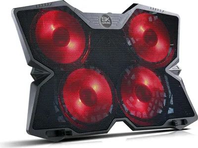 Produktbild von NOTEBOOK LAPTOP KÜHLER COOLER KÜHLPAD STÄNDER 4 x LED LÜFTER | Für 10 - 17 ZOLL