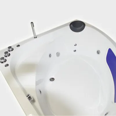 Produktbild von TroniTechnik® Whirlpool Badewanne Eckwhirlpool PAROS 135cm x 135cm, vormontiert, Acrylwanne 2 Pers., 12 Düsen, Sanitäracryl
