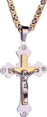 Produktbild von VE-32560 Herrenhalskette – Elegante Kreuzkette KP32560