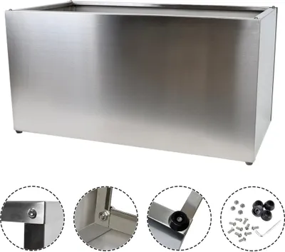 Produktbild von KÖHKO® Designer Hochbeet Rahmen aus Edelstahl als Bausatz TROG 80x40x40 CM