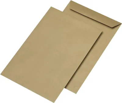 Produktbild von mayer-network 381067 Versandtasche C4, nassklebend, ohne Fenster, braun, 110 g/qm