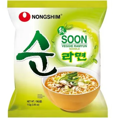 Zdjęcie produktu dla Zupa instant Soon Veggie Ramyun wegetariańska 112g - Nongshim