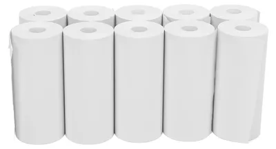 Immagine prodotto di 10 rotoli di carta da stampa istantanea 57 x 25 mm termica per la ricarica Accessori di ricambio