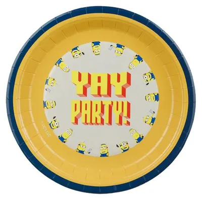 Image de 6 assiettes Minions, 23 cm, assorties