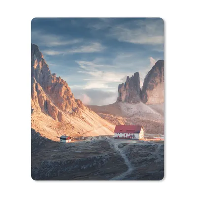 Produktbild von MuchoWow® Mauspad Mousepad Haus - Berge - Landschaft 30x40 cm - Mousepads - Maus Mat - Pad - Mausunterlage - Mausmatten