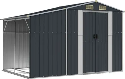 Image de Abri de jardin anthracite 277x192,5x179 cm Métal galvanisé