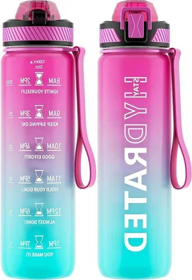 Immagine prodotto di Borraccia con manici - Senza BPA e a tenuta stagna - 1 litro/750 ml