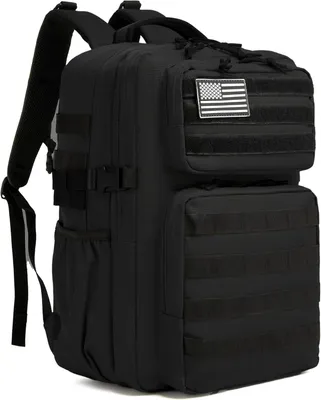 Produktbild von Taktischer Rucksack 35 l, wasserdicht, Molle System, Flaschenhalter, schwarz, für Herren