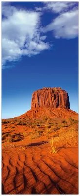 Produktbild von Wallario Wandbild aus Acryl, 200 x 80 cm, freischwebende Optik - Monument Valley am Abend I