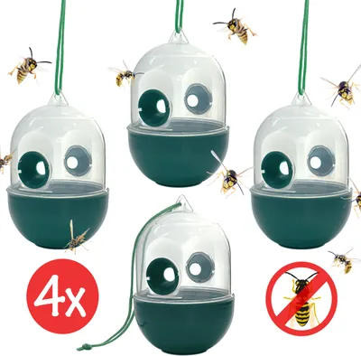 Produktbild von 4x Wespenfalle zum Aufhängen Lebend Falle Garten Insekten Bienen Fliegen Mücken