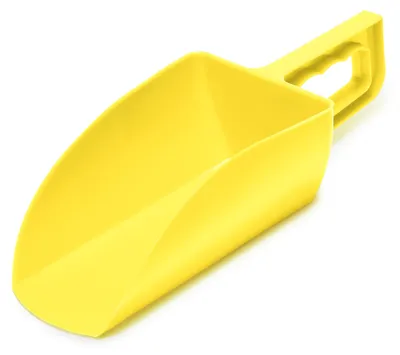 Produktbild von Garronda Futterschaufel ca. 1000 g – ergonomische Schaufel für Futter, Granulat, Streu & Dünger – robuster Kunststoff – BPA-frei, leicht zu reinigen – GD-0153 Gelb