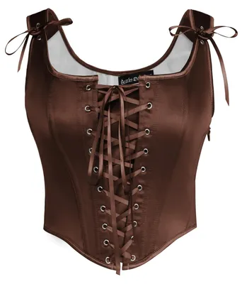 Immagine prodotto di Top a corpetto in stile vittoriano da donna, color marrone