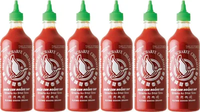 Produktbild von 6er-Pack FLYING GOOSE Sriracha (6x 730ml) | Scharfe Chilisauce | HOT Chilli Sauce