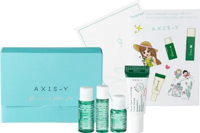 Zdjęcie produktu dla The Mini Glow Set zestaw żel do mycia twarzy 8ml + tonik do twarzy 5ml + ampułka do twarzy 5ml + serum do twarzy 5ml