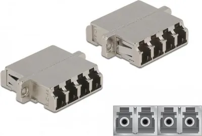 Immagine prodotto di DELOCK - Accoppiatore di rete - da LC monomodale (W) a LC monomodale (W) - fibra ottica (86875)