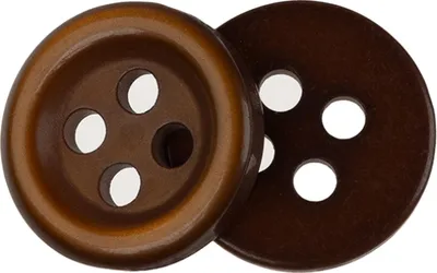 Zdjęcie produktu dla Guzik - zestaw 6 szt. - średnica 10 mm - brązowy