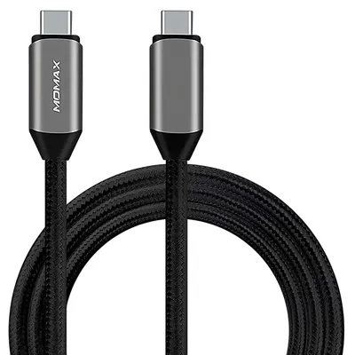 Produktbild von Momax, USB-C auf USB-C Kabel 100W PD USB 3.1 Gen2 Nylon 1m, Schwarz