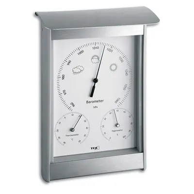 Immagine prodotto di Stazione meteo H215xL145xP70mm argento/bianco alluminio/KU per interni/esterni TFA