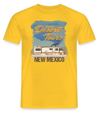 Produktbild von Spreadshirt Breaking Bad Desert Tours New Mexico Männer T-Shirt, 4XL, Gelb