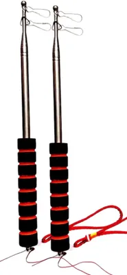 Productafbeelding van Telescopische Vlaggenmast - 3 m met Handgreep - Set van 2