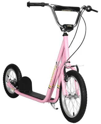 Immagine prodotto di Monopattino per bambini HOMCOM con freni, 16/12 pollici, regolabile, rosa