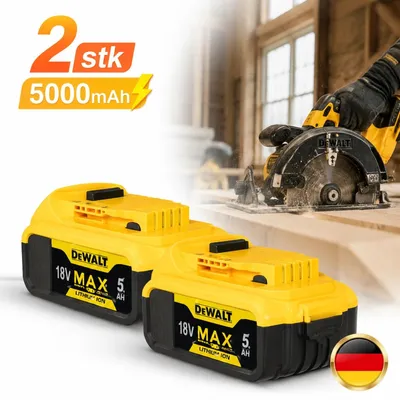 Immagine prodotto di Batteria di ricambio da 5Ah, 5000mAh, 18V/20V XR agli ioni di litio, compatibile con DeWalt DCB184 DCB204