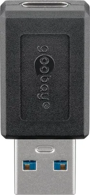 Zdjęcie produktu dla 200x Goobay 45400 Adapter USB 3.0 SuperSpeed USB-A do USB-C™, czarny - gniazdo USB-C™ > wtyczka USB 3.0 (typ A)