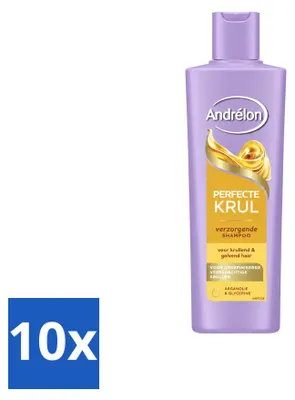 Image de 10 flacons de shampooing Andrélon Perfecte Krul - 250 ml - Pack économique - 10 pièces