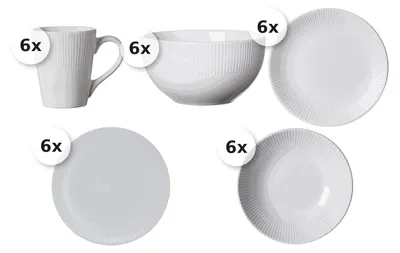 Produktbild von Kombiservice 30 tlg. Banda weiss