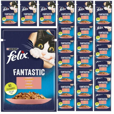 Zdjęcie produktu dla Felix Fantastic Karma Dla Kotów Łosoś W Galaretce Saszetka 26x85g