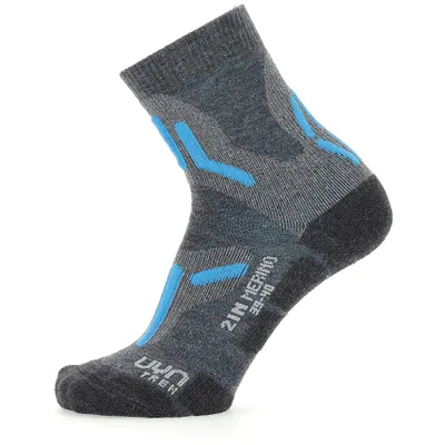 Zdjęcie produktu dla UYN skarpety trekkingowe Merino dwuwarstwowe damskie średni szary/turkusowy 39-40