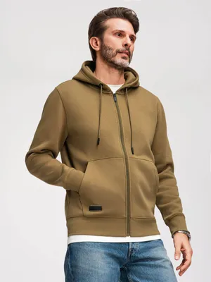 Produktbild von Ombre Clothing Sweatshirt mit Reißverschluss für Männer Agoina olive S