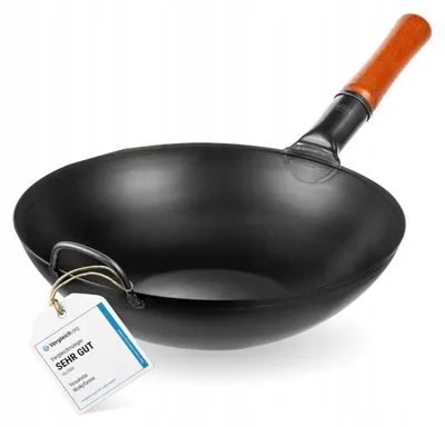 Produktbild von Wok YOSUKATA Kohlenstoffstahl schwarz 34 cm