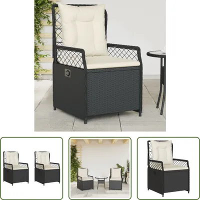 Imagen del producto de Silla de jardín "The Living Store", 2 unidades. Ajustable, color , fabricada en polirratán