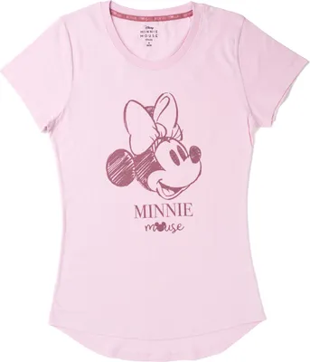 Produktbild von Disney Minnie Mouse T-Shirt für Damen Oberteil Frauen Shirt Top Rosa L