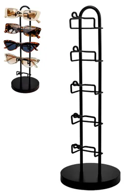 Produktbild von Brillenhalter für Sonnenbrillen und Lesebrillen, 5-stufig, schwarz