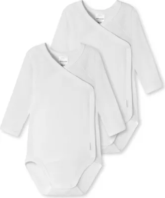 Produktbild von Schiesser Babys Unisex 2PACK Wickelbodies 1/1 weiss 044  PAK