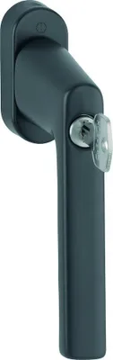 Produktbild von Fenstergriff Hamburg 0700LS/U26 100NM Alu.F9714M schwarz ma 32-42mm abschl.