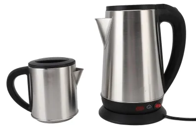 Elektrische Teekanne Edelstahl, 1 L, mit Sieb, 1800 W