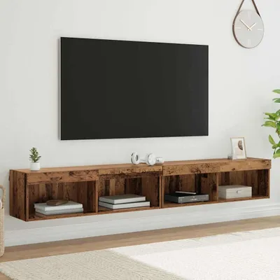 Produktbild von vidaXL TV-Schrankset 2 Stk. Altholz Holzwerkstoff