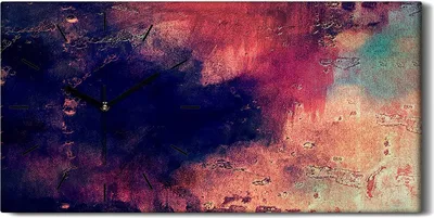 Produktbild von Wandbild Leinwand Bilder mit Uhr Geräuschlos Kunstdruck 60x30 Abstrakte Kunst - schwarze Hände
