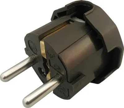Produktbild von GAO 624438 Schukostecker Netzstecker Winkelstecker Kunststoff 230V Braun IP20