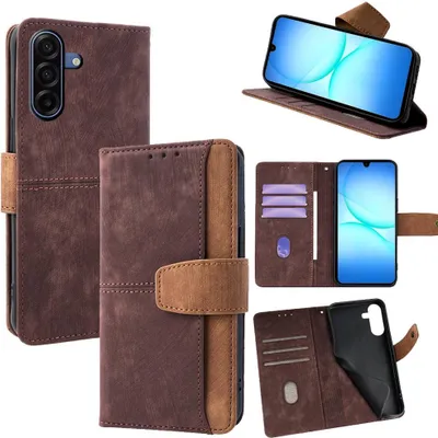 Immagine prodotto di Custodia in ecopelle per Samsung Galaxy A17 5G con slot per carte e protezione RFID Marrone